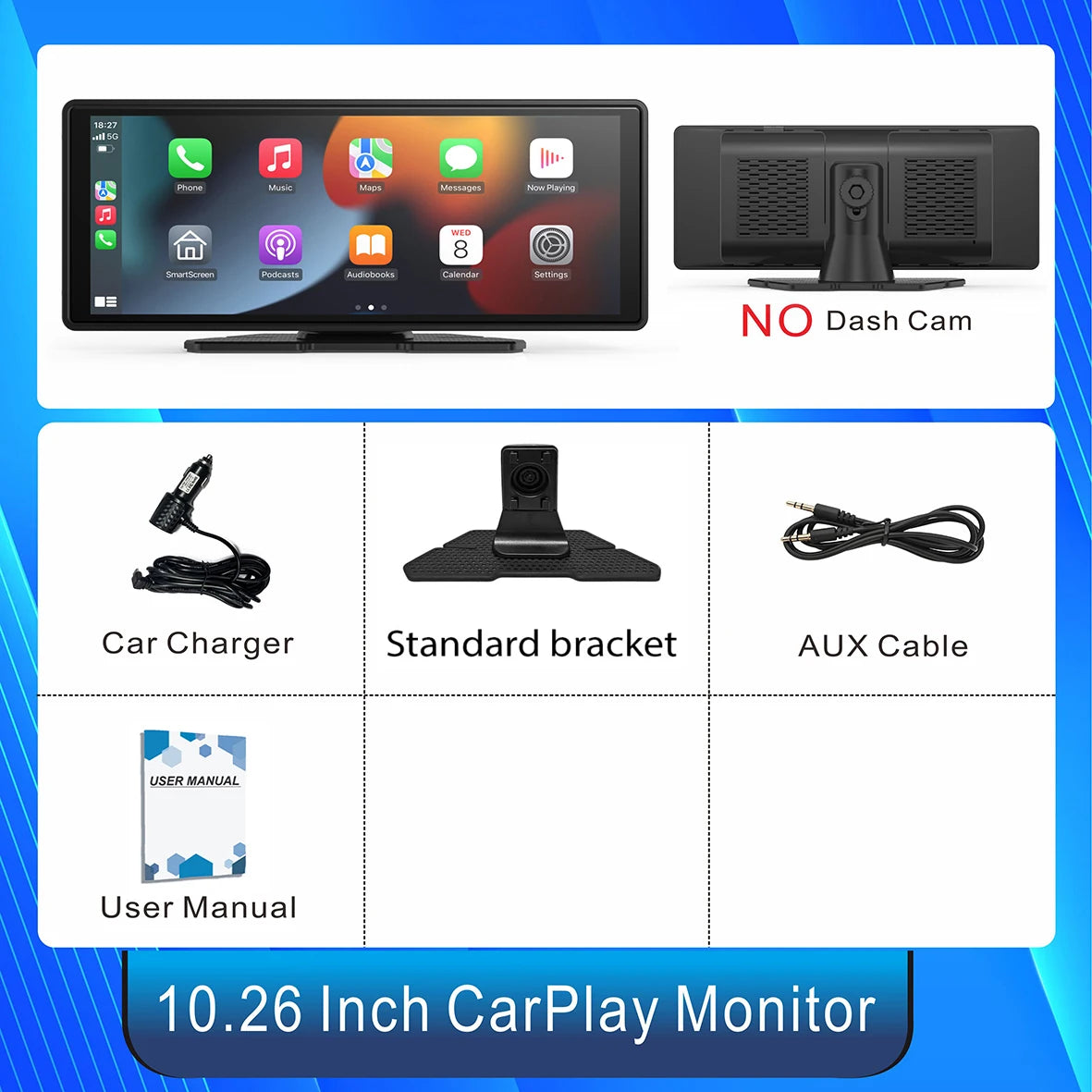 Pantalla Inteligente CarPlay y Android Auto de 10" (Universal)