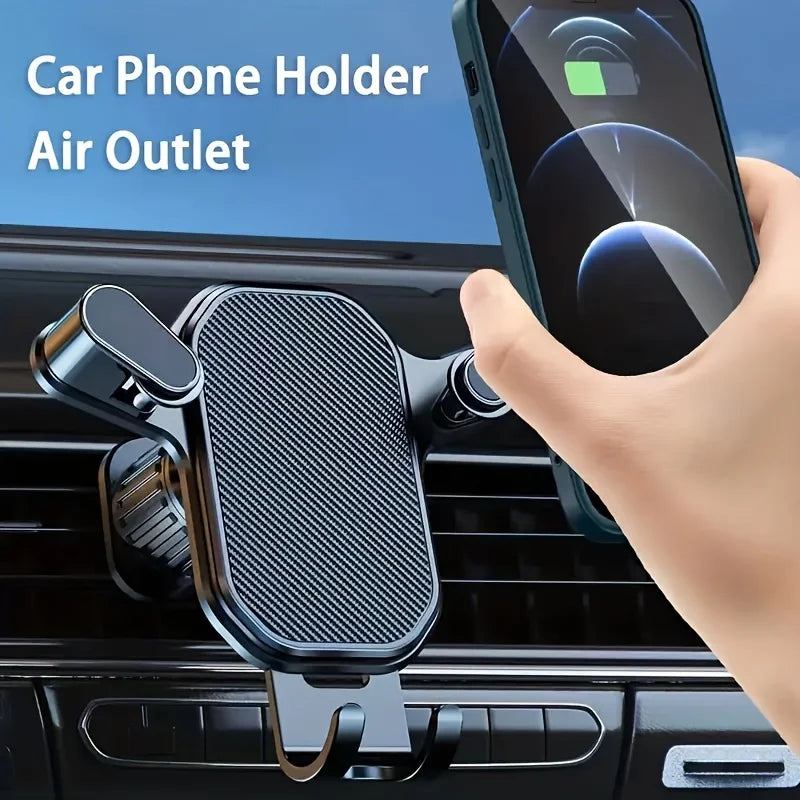 Soporte Premium 360° para Celular en Auto – Con Clip Metálico Anticaídas